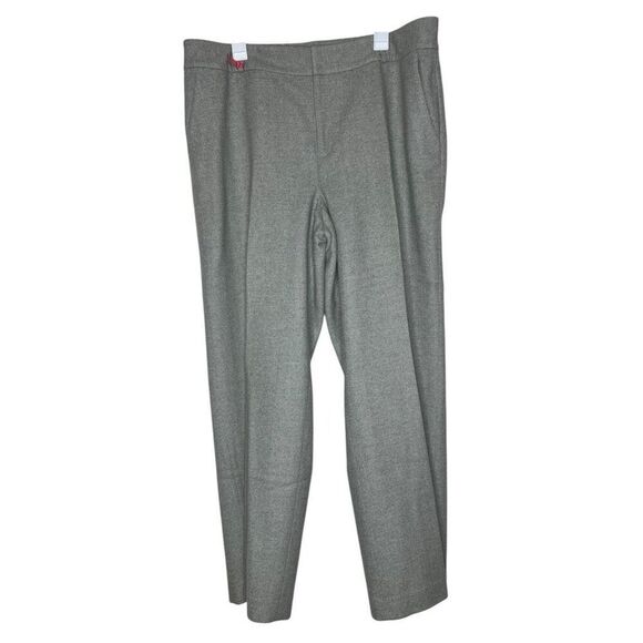 Lauren Ralph Lauren Wool Blend Herringbone Gray Trousers Size 18W - Picture 1 of 15